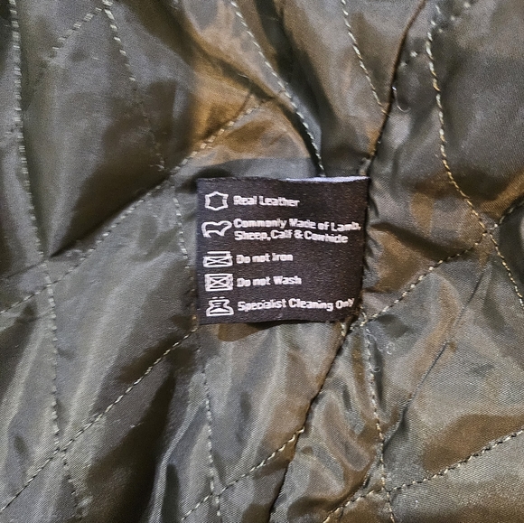 THE JACKET MAKER , MEN'S Darren Distressed Green Leather Biker Jacket - Picture 10 of 10